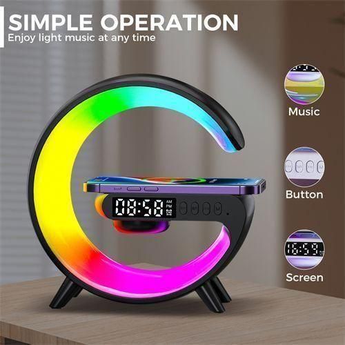 Wireless Mobile Phone Fast Charging, Desktop Desk Lamp And Big G Bluetooth Speaker With Charging