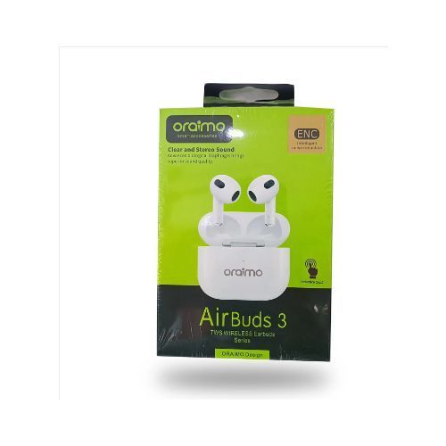 Oraimo Wireless Buds 3 Earbuds Seamsless Connections (WHITE}