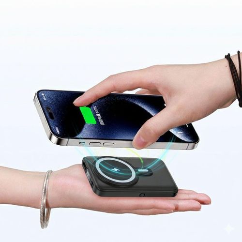 Wireless Magnetic 22.5W Super Fast Charging 10000 mAh Power Bank. Comes with Wired Digital display