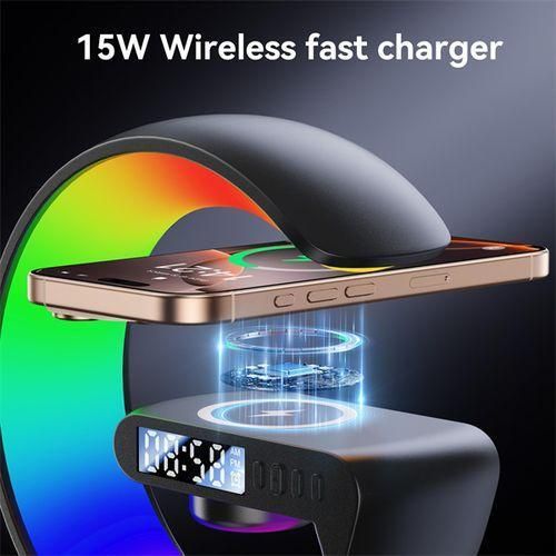 Wireless Mobile Phone Fast Charging, Desktop Desk Lamp And Big G Bluetooth Speaker With Charging